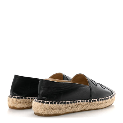 Chanel Lambskin CC Espadrilles 38 Black 5 of 10