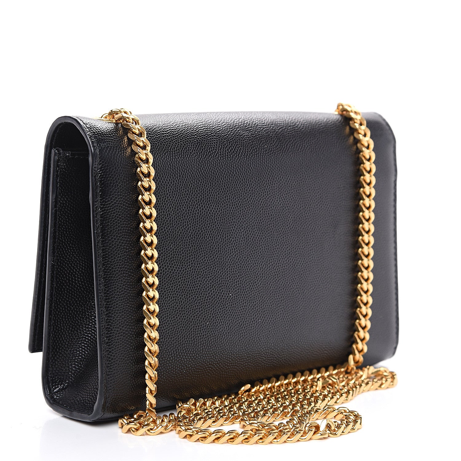 Saint Laurent Grain De Poudre Small Monogram Kate Satchel Black 2 of 9