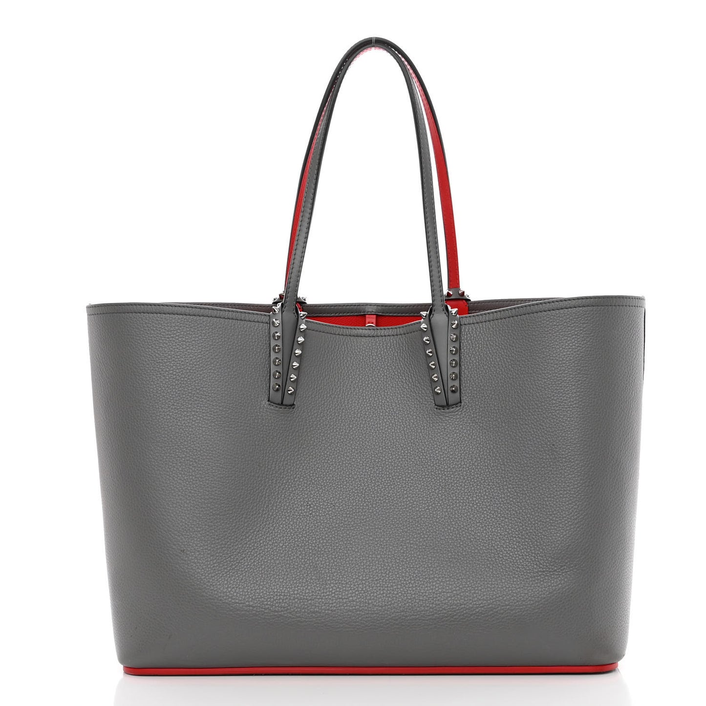 Calfskin Spikes East West Cabata Tote Kraft Red