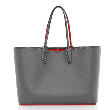 Christian Louboutin Calfskin Spikes East West Cabata Tote Kraft Red 3 of 12