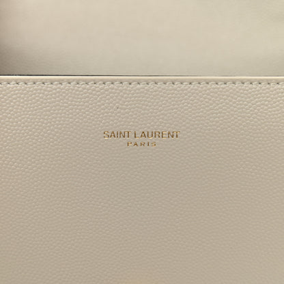 Saint Laurent Grain de Poudre Mini Classic Monogram Cassandra Top Handle Vintage White 7 of 10