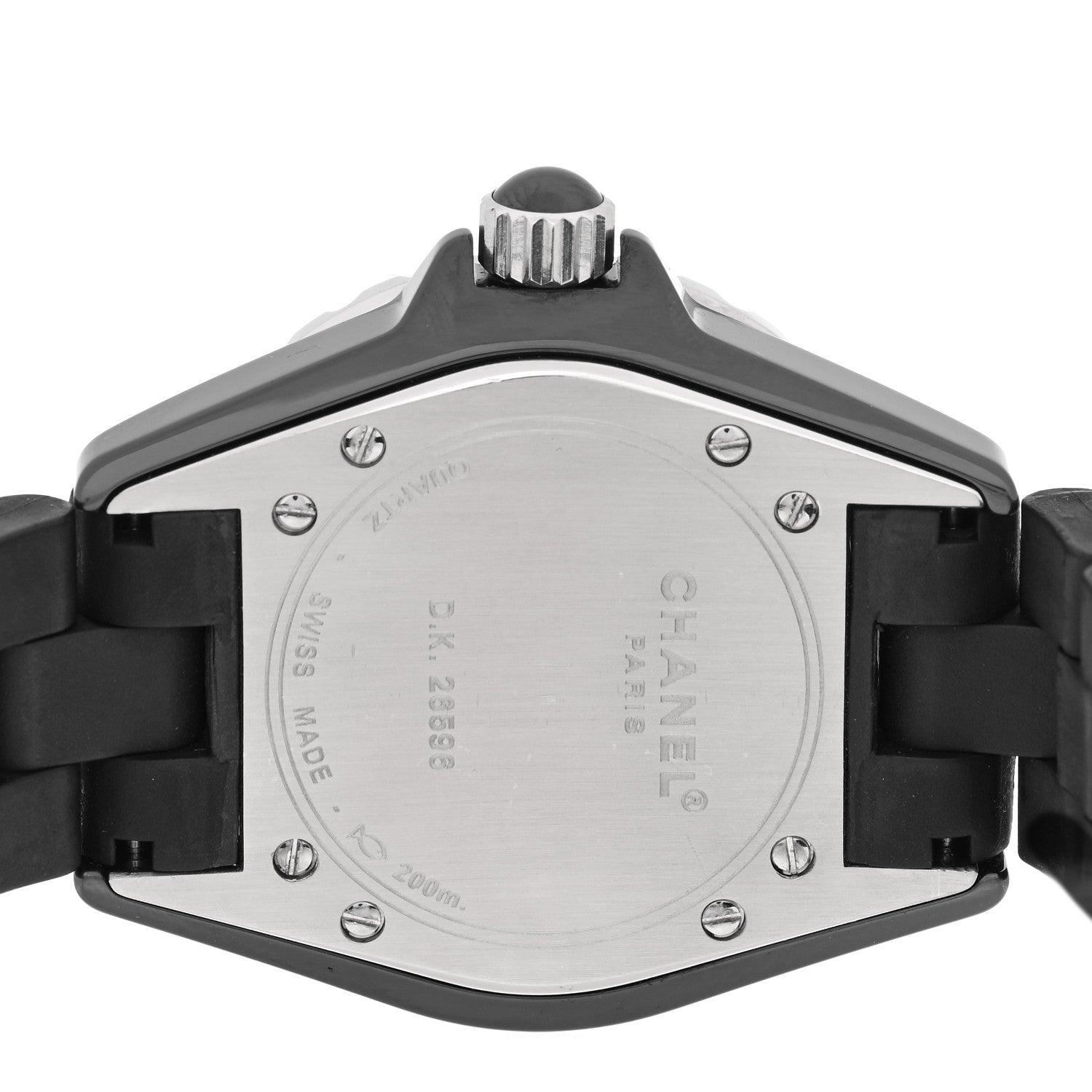 Chanel Stainless Steel Matte Ceramic 33mm J12 Quartz Watch Black 4 of 5
