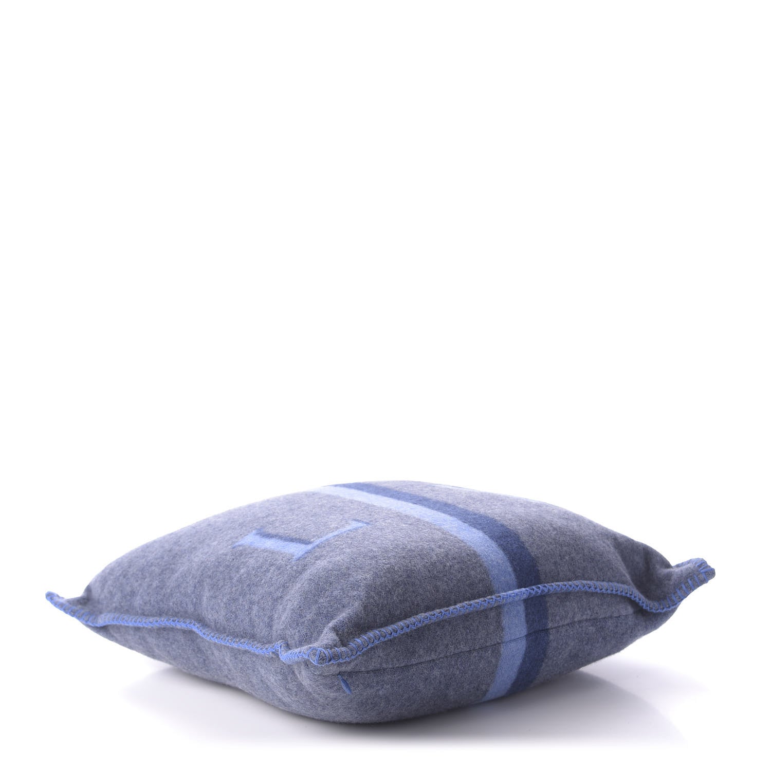 Louis Vuitton Wool Cashmere Cushion Pillow Blue Gray 3 of 6