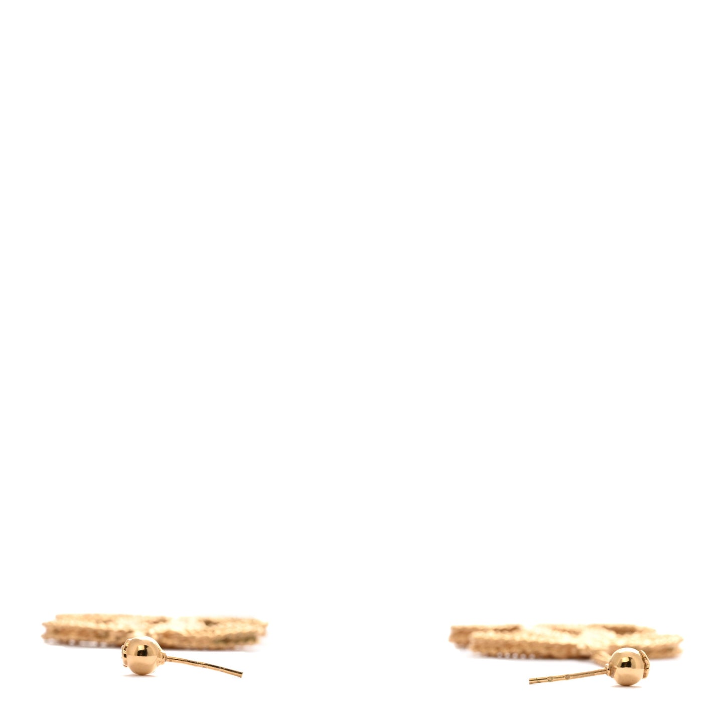 CC Drop Earrings Matte Gold