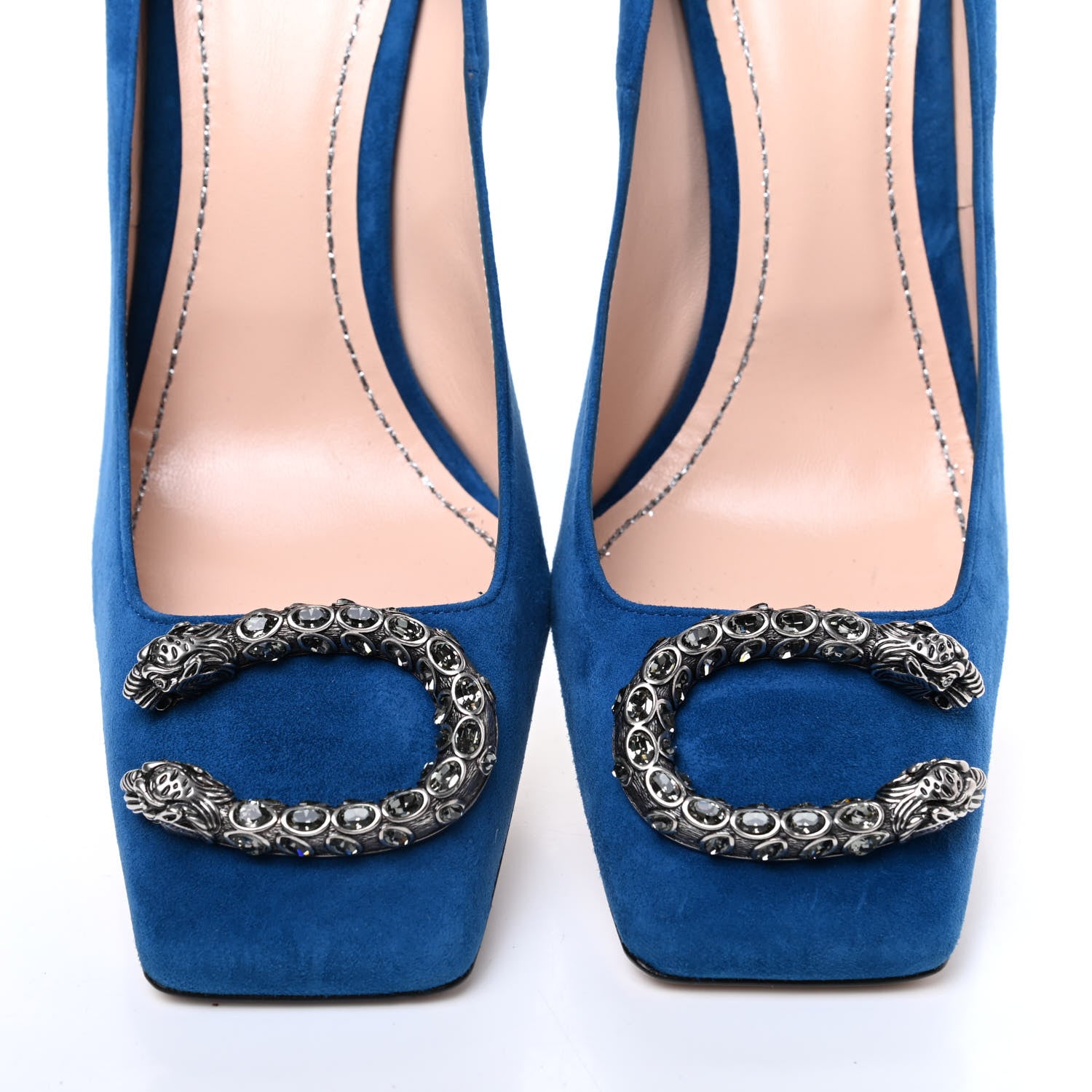 Gucci Suede Dionysus Pumps 41 Blue 10 of 11