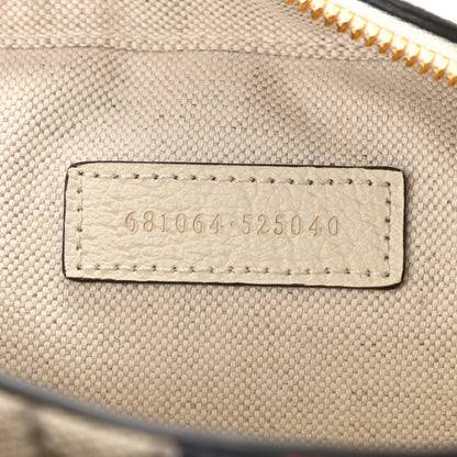 Gucci GG Supreme Monogram Textured Calfskin Web Small Ophidia Camera Bag Beige Ebony Mystic White 6 of 10