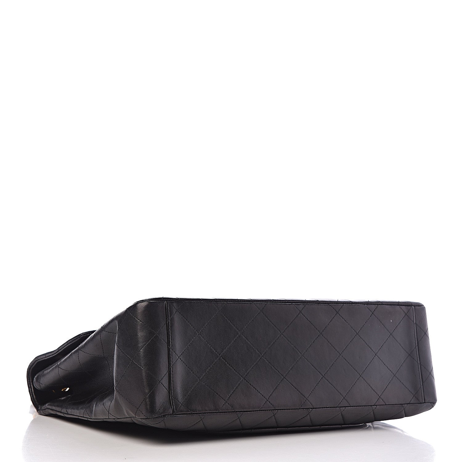 Chanel Lambskin Quilted XL Jumbo Single Flap Black 4 of 16
