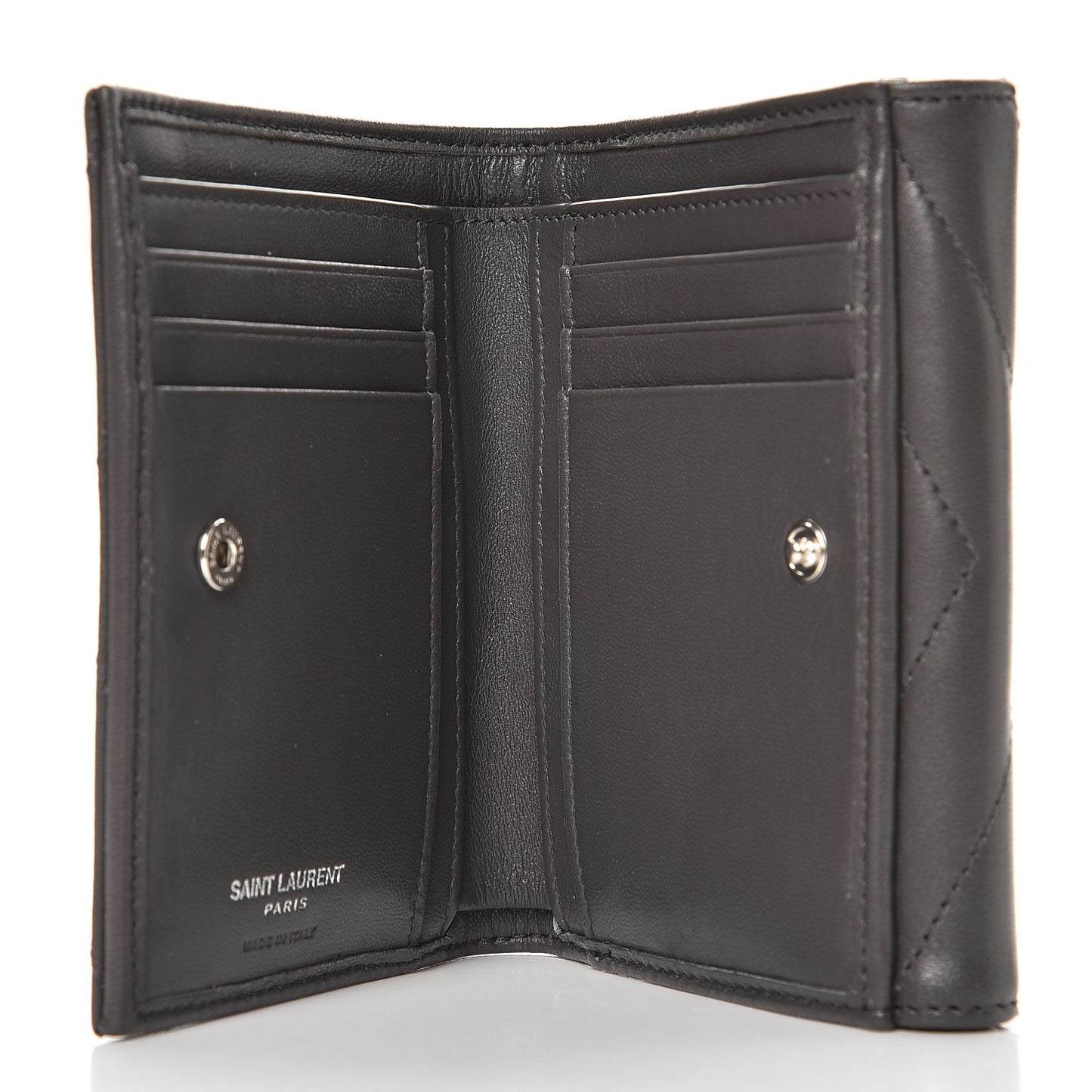 Lambskin Y Quilted Monogram Compact Loulou Wallet Asphalt