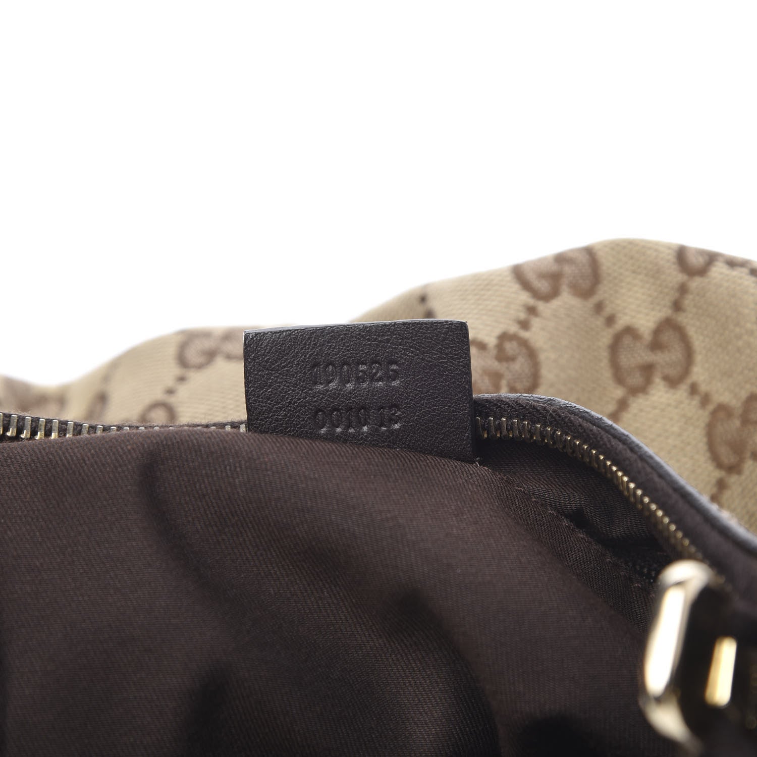 Gucci Monogram Medium D Gold Ring Hobo Dark Brown 7 of 13