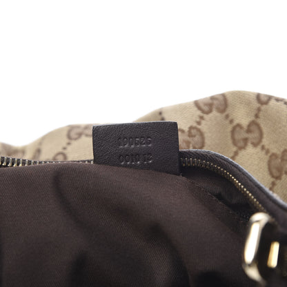 Gucci Monogram Medium D Gold Ring Hobo Dark Brown 7 of 13