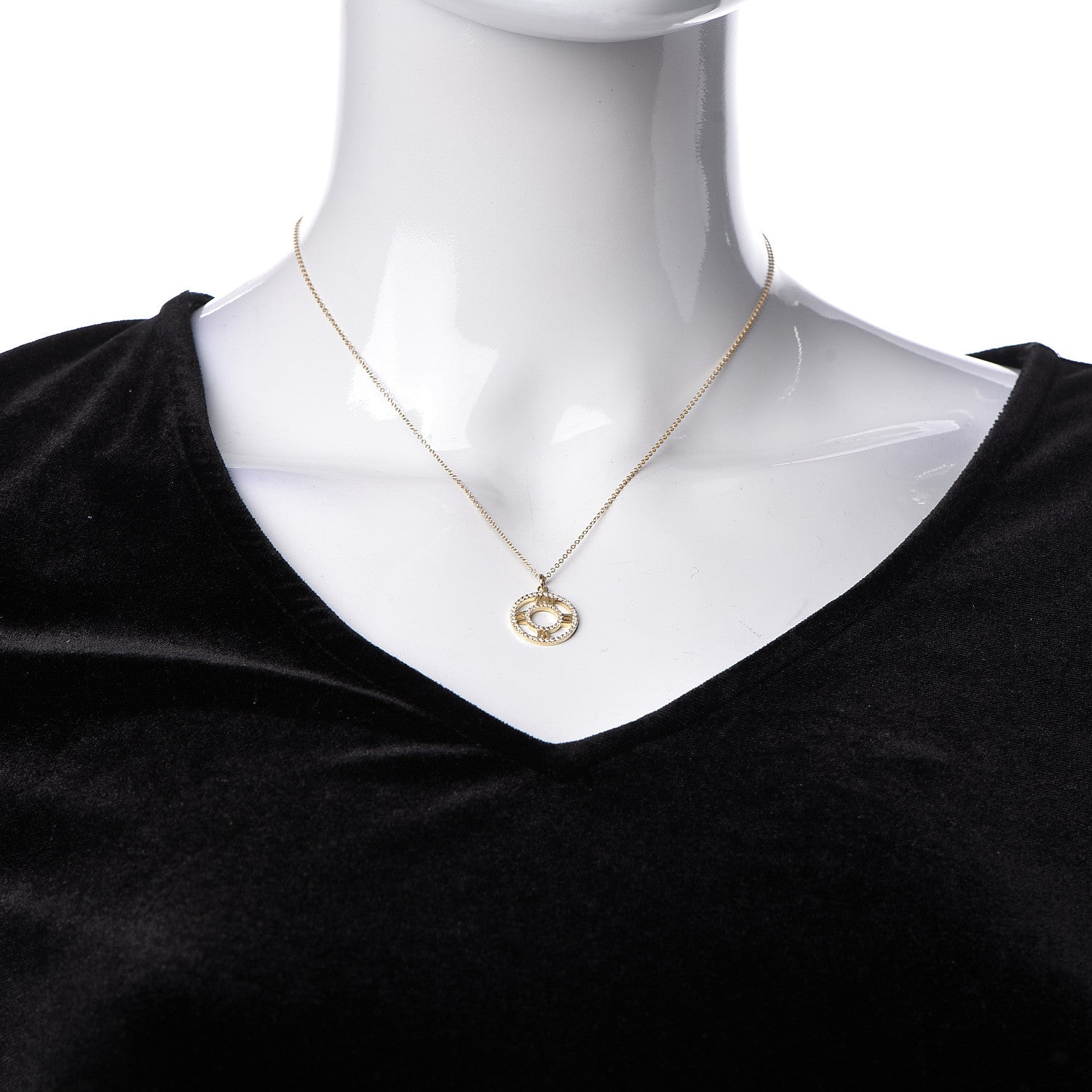 Tiffany 18K Yellow Gold Diamond Small Atlas Open Pave Pendant Necklace 2 of 6