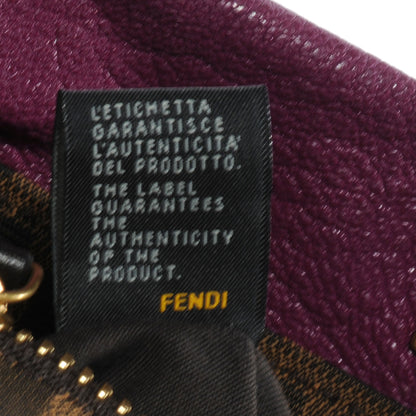 Fendi Goatskin Zucca Medium Peekaboo Iconic Satchel Ciclamino Tobacco Moro 8 of 10
