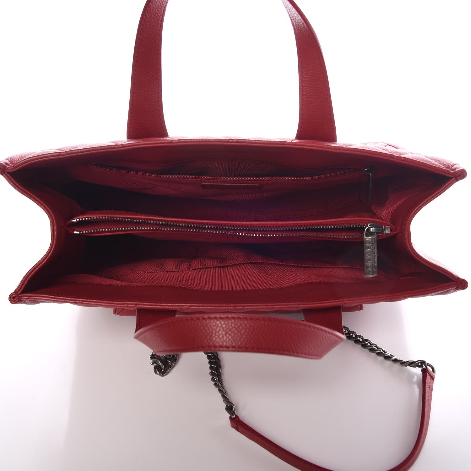 Chanel Caviar Quilted Large Casual Pocket Tote Red 6 of 10