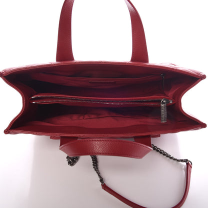 Chanel Caviar Quilted Large Casual Pocket Tote Red 6 of 10