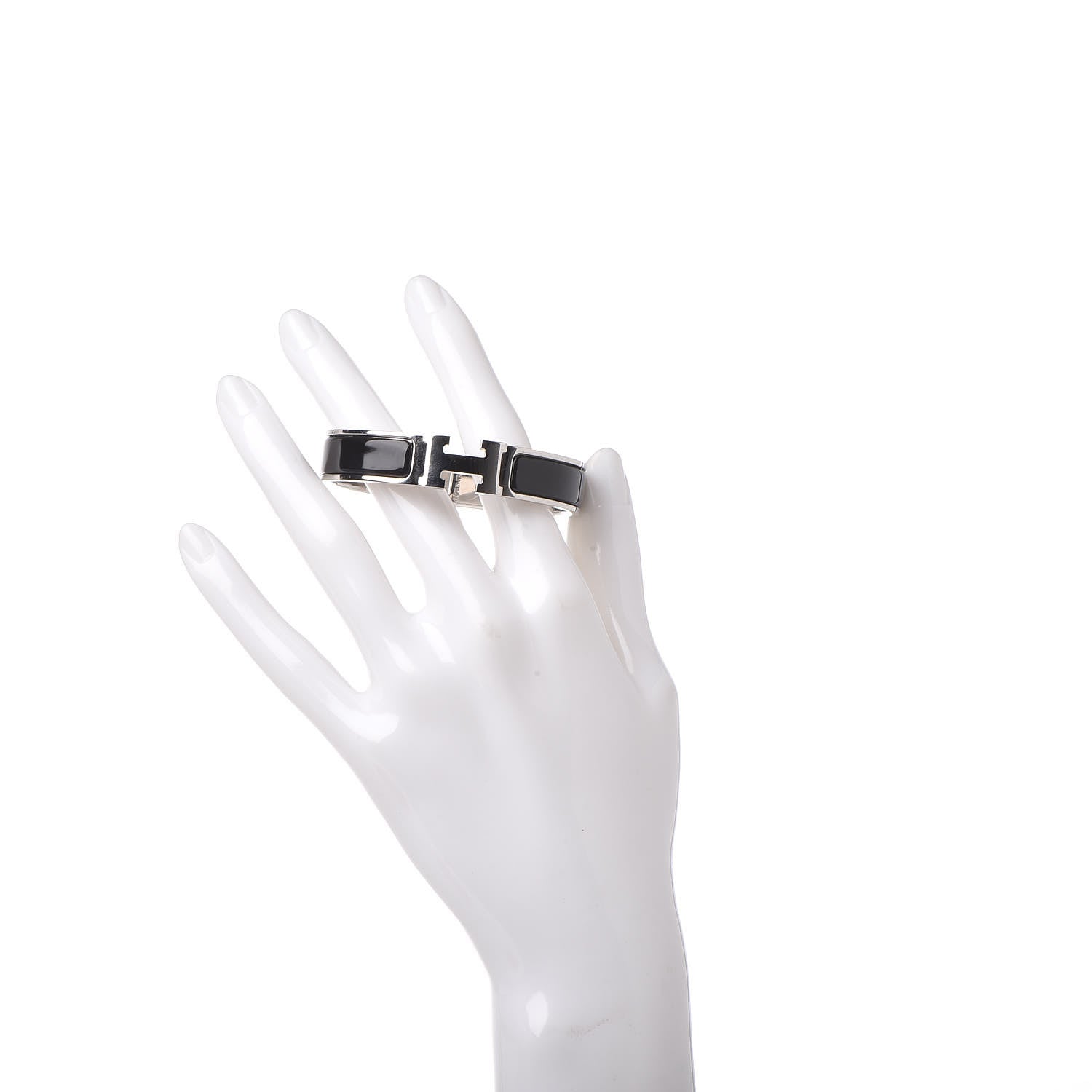 Hermes Enamel Narrow Clic Clac H Bracelet PM Black 2 of 6