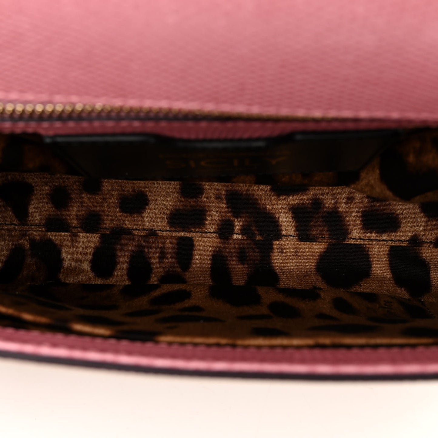 Lizard Calfskin Embossed Medium Miss Sicily Satchel Pink Beige