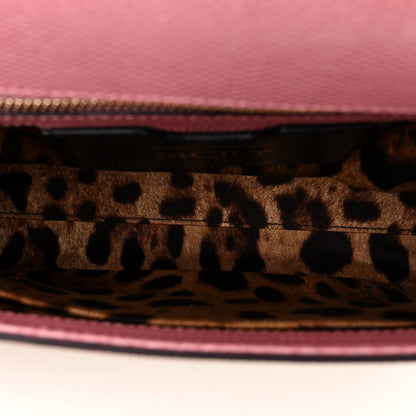 Dolce & Gabbana Lizard Calfskin Embossed Medium Miss Sicily Satchel Pink Beige 5 of 11
