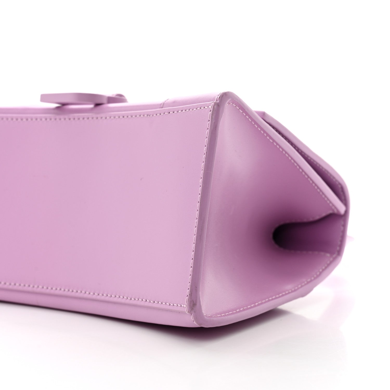 Balenciaga Shiny Box Calfskin Tonal B Small Hourglass Top Handle Bag Lilac 10 of 16