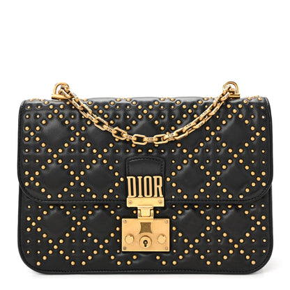 Christian Dior Lambskin Cannage Studded Large Dioraddict Flap Bag Black 1 of 10