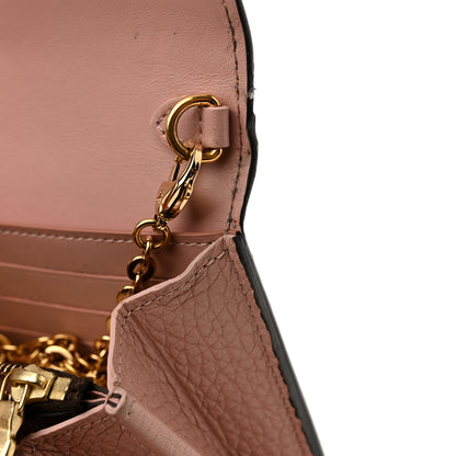 Louis Vuitton Damier Ebene Croisette Chain Wallet Rose Ballerine 15 of 16