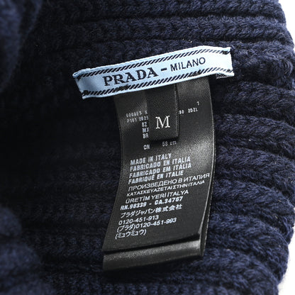 Prada Wool Cashmere Beanie Hat M Blue 4 of 4