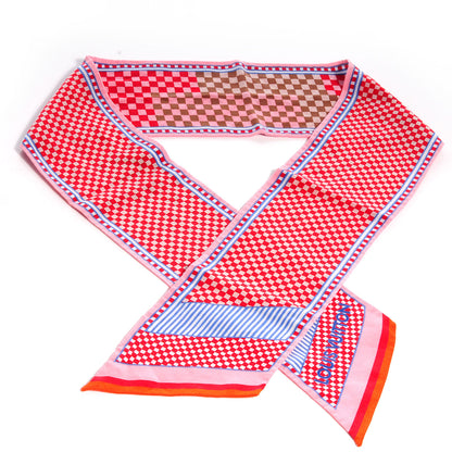Louis Vuitton Silk Damier Aquarelle Bandeau Piment 1 of 4