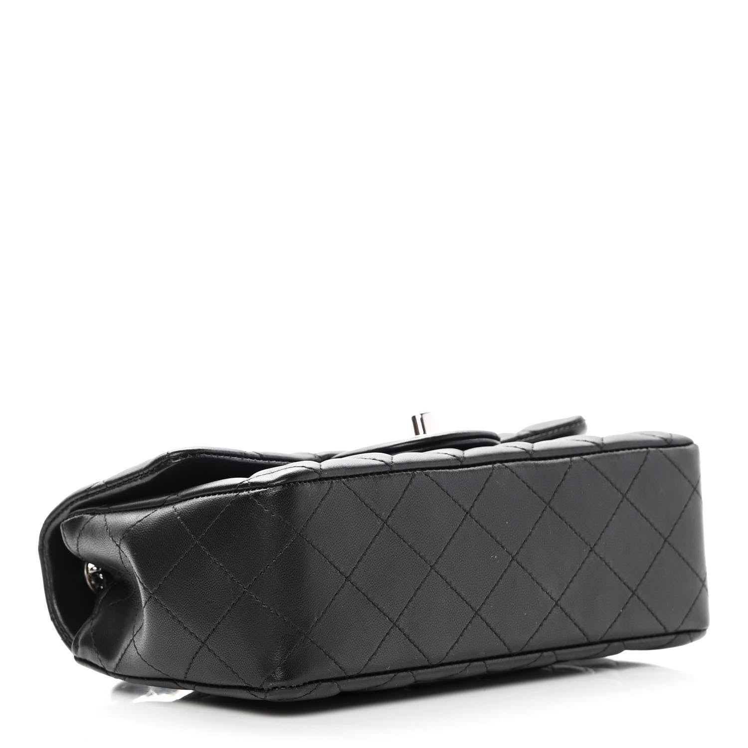 Chanel Lambskin Quilted Mini Rectangular Flap Black 4 of 16