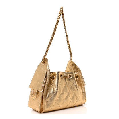 Chanel Metallic Caviar Quilted Mini Chanel 25 Handbag Gold 3 of 11