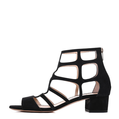 Jimmy Choo Suede Ren 35 Sandals 38 Black 1 of 13