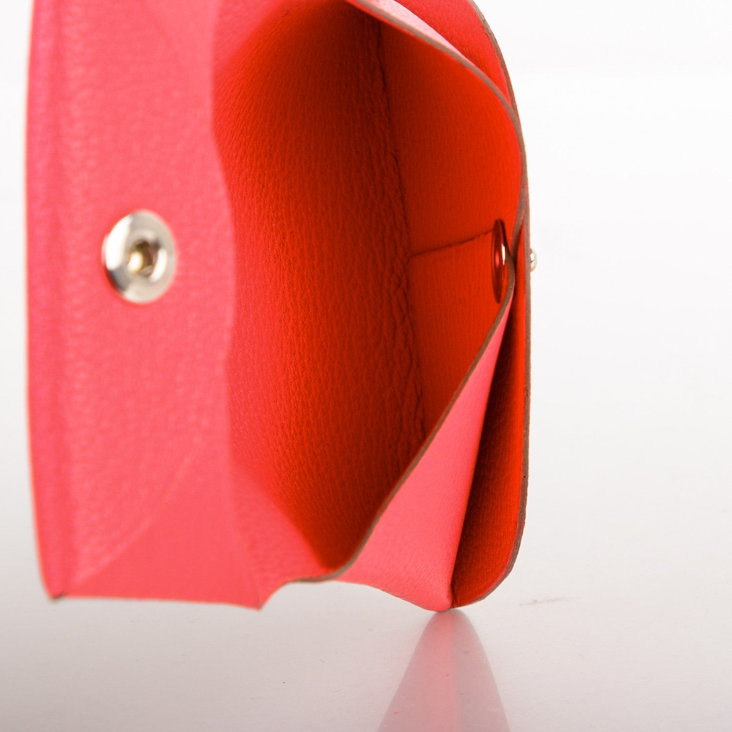 Hermes Chevre Mysore Bastia Coin Purse Rose Azalee 7 of 7