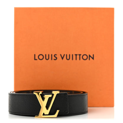 Louis Vuitton Calfskin Monogram 30mm LV Initiales Reversible Belt 75 30 Black 10 of 10