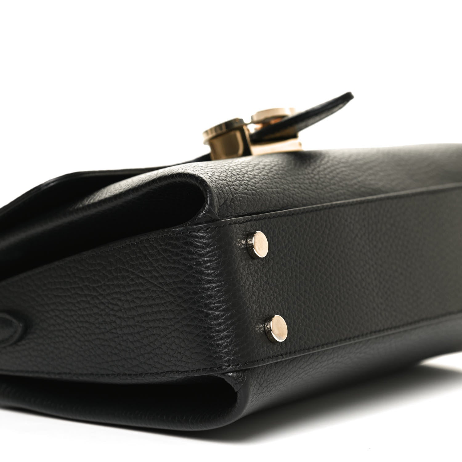 Gucci Dollar Calfskin Interlocking G Top Handle Shoulder Bag Black 10 of 11