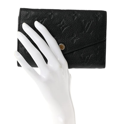 Louis Vuitton Empreinte Compact Curieuse Wallet Black 2 of 9