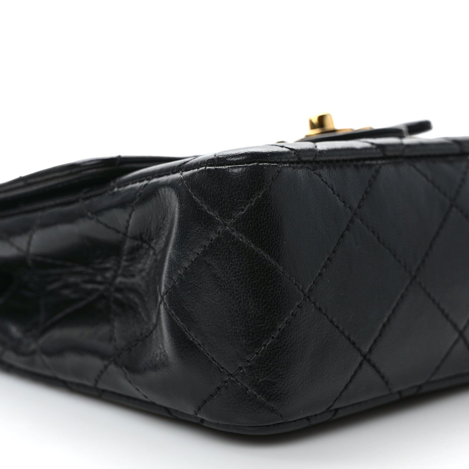 Chanel Lambskin Quilted Mini Kelly Flap Bag Black 7 of 11