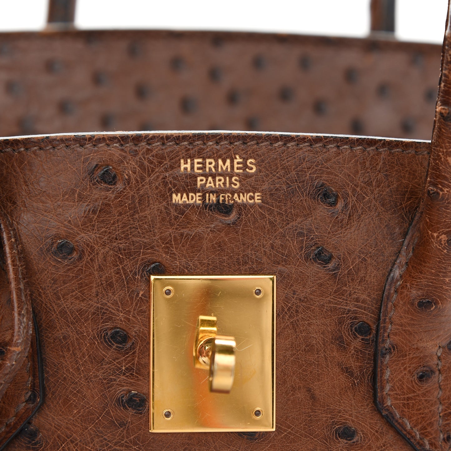 Ostrich Birkin 35 Noisette