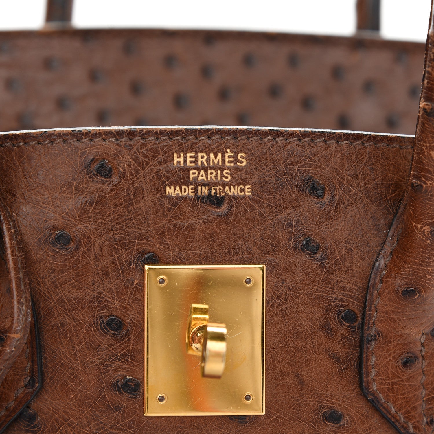 Hermes Ostrich Birkin 35 Noisette 6 of 16