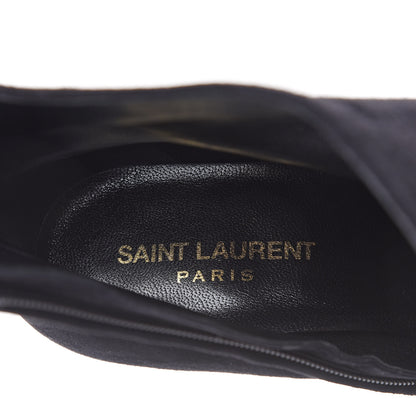 Saint Laurent Suede Kiki Ankle 85 Zip Boot 39 Black 8 of 9