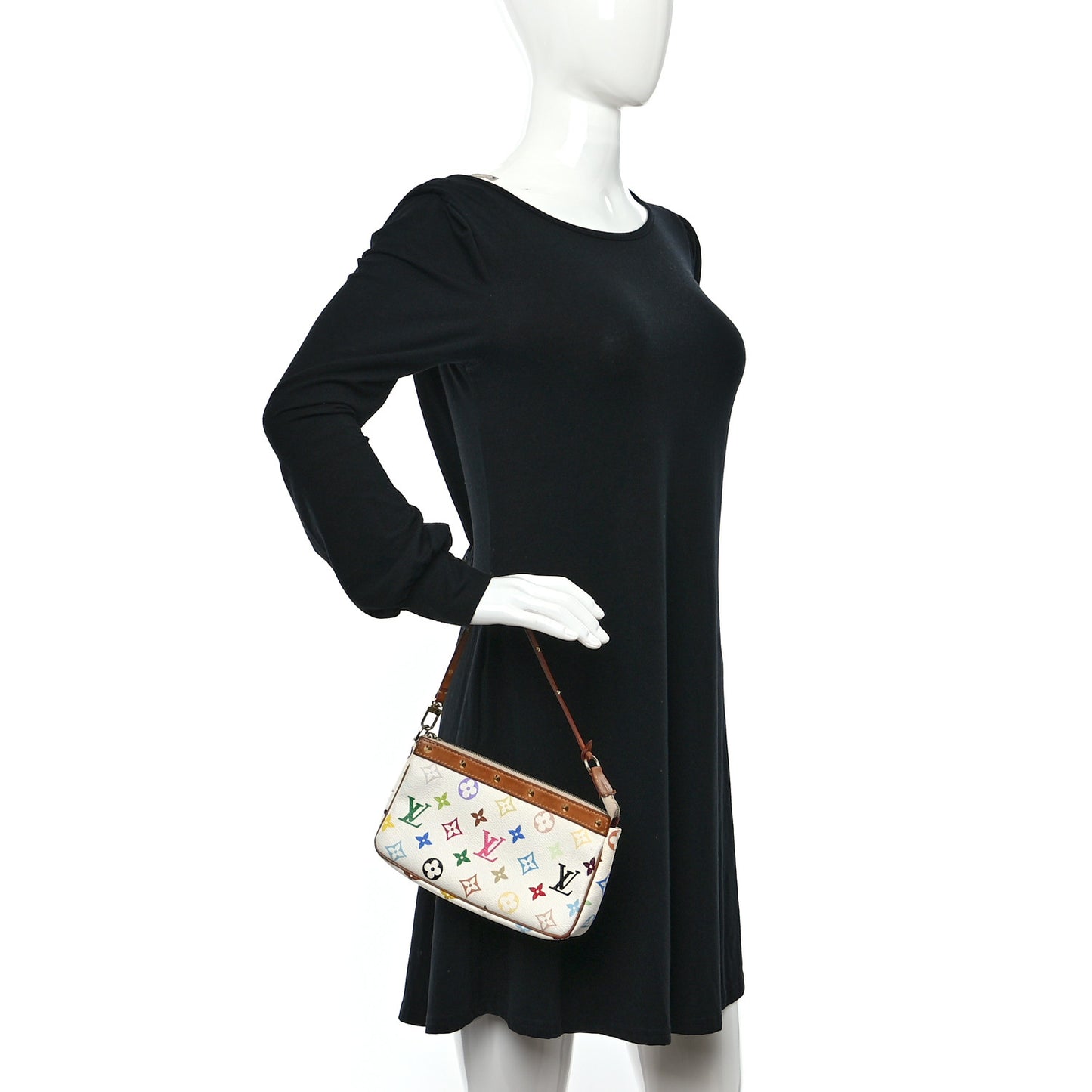 Monogram Multicolor Pochette Accessories White