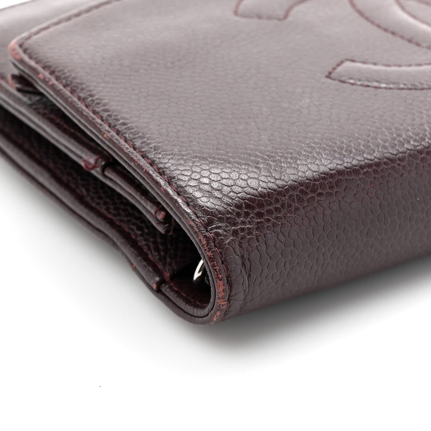 Chanel Caviar Timeless CC Wallet On Chain WOC Dark Brown 13 of 17