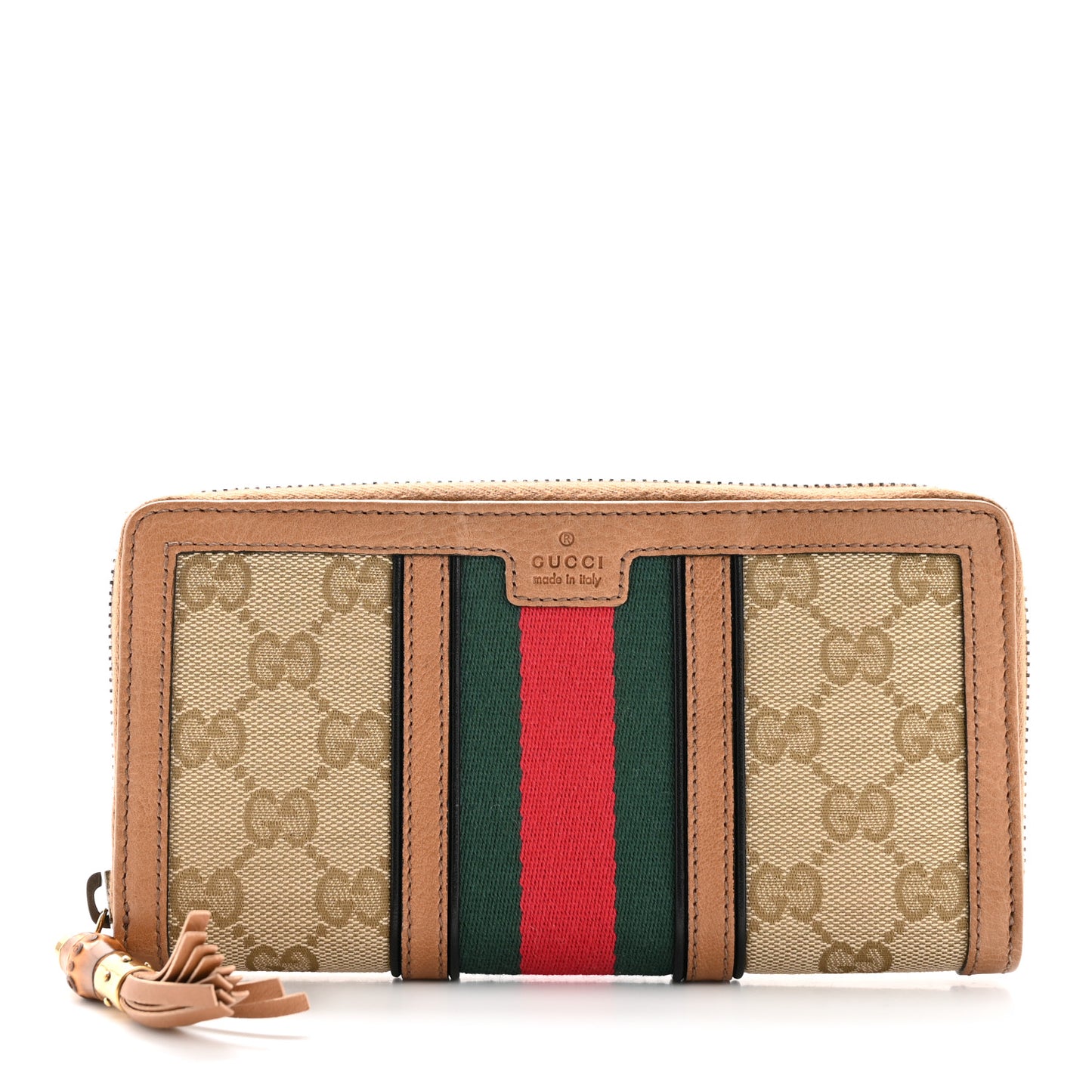 Monogram Web Rania Zip Around Wallet Khaki