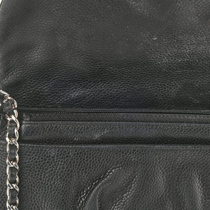 Chanel Caviar Half Moon Wallet On Chain WOC Black 13 of 14