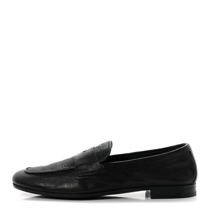 Prada Goatskin Calzature Uomo Mens Loafers 8 Black 1 of 10
