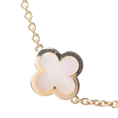 Van Cleef & Arpels 18K Yellow Gold Mother of Pearl 9 Motifs Pure Alhambra Pendant Necklace 4 of 6