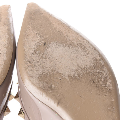 Valentino Garavani Patent Rockstud Ballerina Flats 40 Poudre 9 of 11