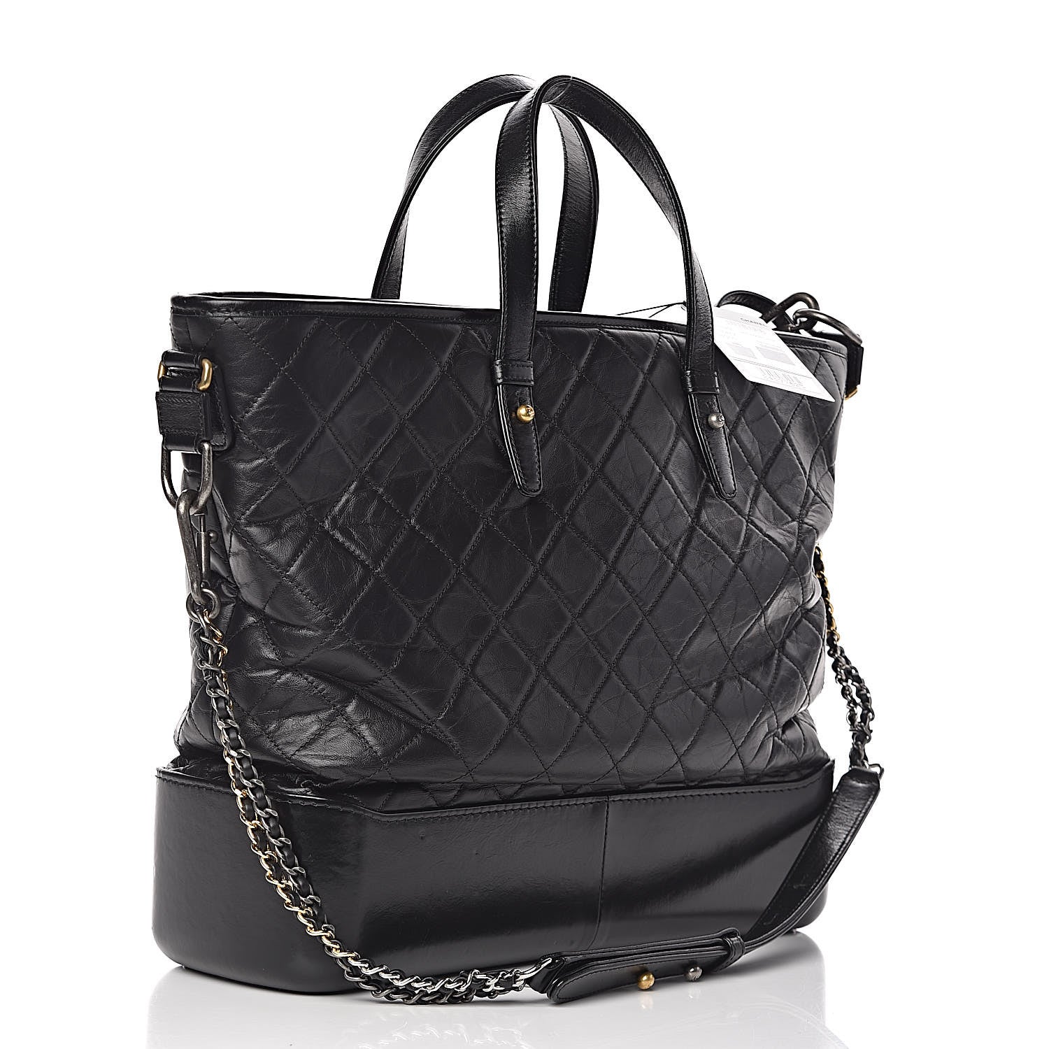 Chanel Calfskin Quilted Large Gabrielle Shopping Tote Black 3 of 13