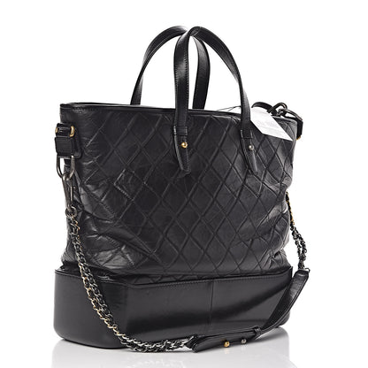 Chanel Calfskin Quilted Large Gabrielle Shopping Tote Black 3 of 13