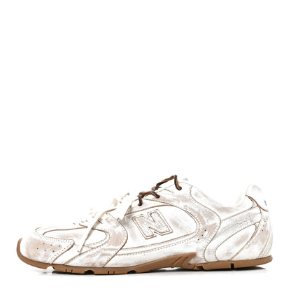 Miu Miu X NEW BALANCE Bleached Calfskin 530 SL Sneakers 42 White 1 of 10