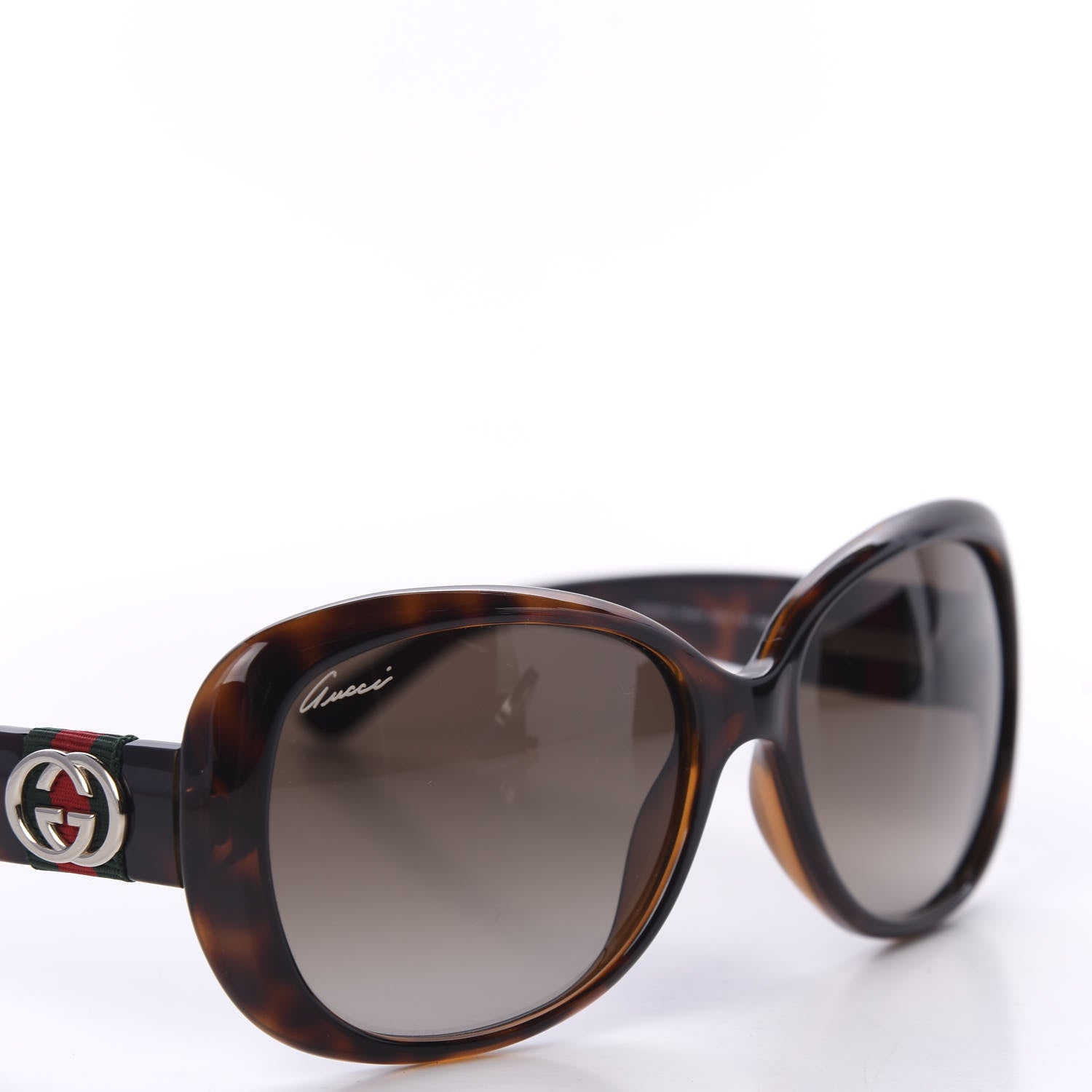 Gucci Optyl Frame Web Oversized Contrast Sunglasses 3644/S Tortoiseshell 7 of 8