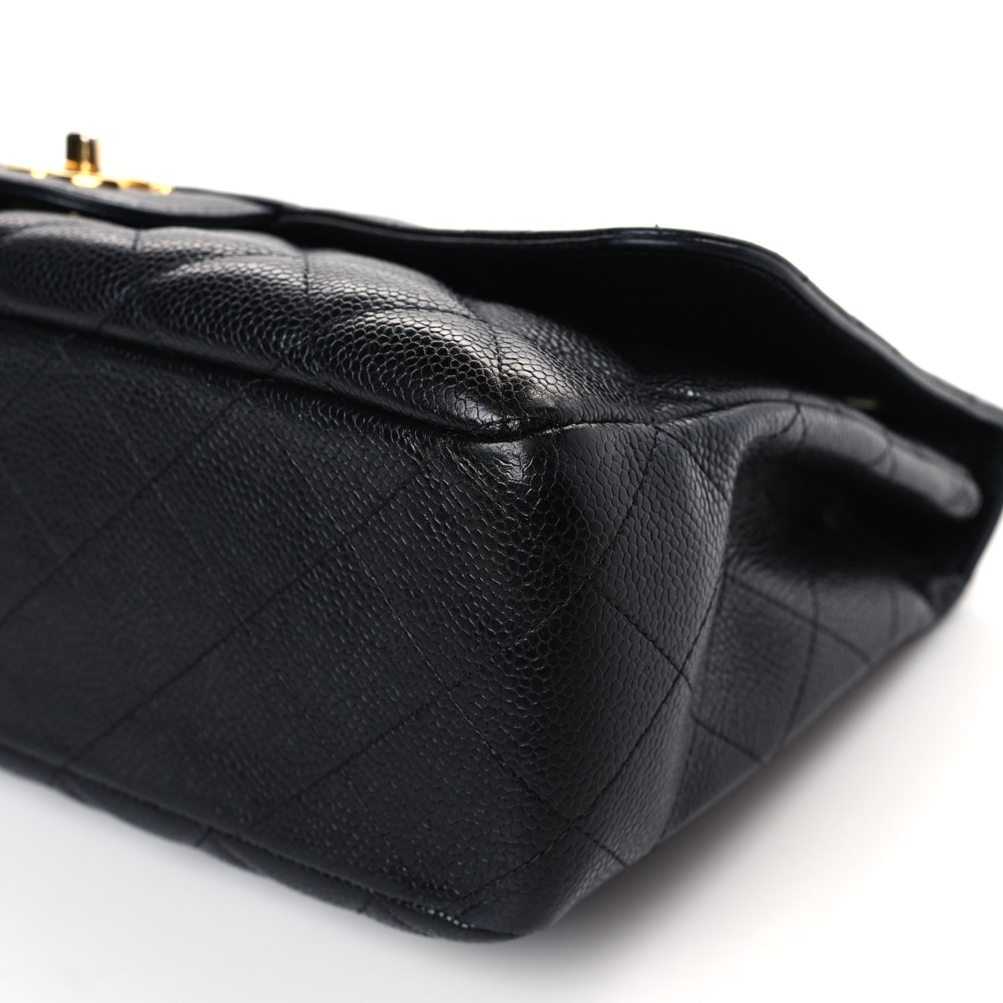 Caviar Quilted Jumbo Single Flap Black