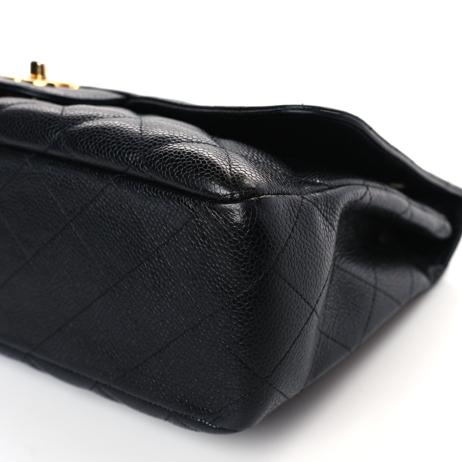 Chanel Caviar Quilted Jumbo Single Flap Black 9 of 10